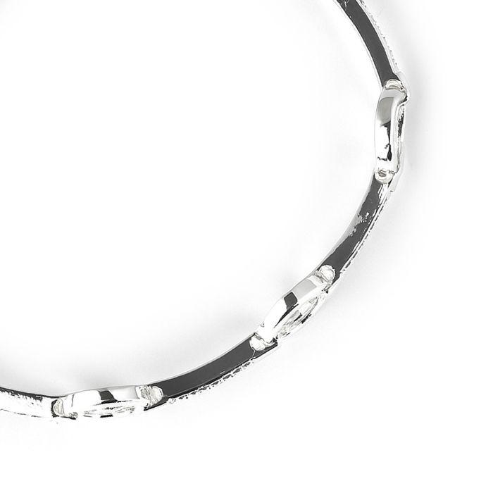 Bracelet - LUXENTER - Dimaran - Zircone brillante - Finition rhodiée - Longueur 18 cm