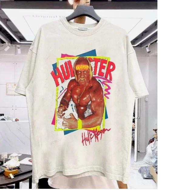 Винтажная футболка 80-х Халк Хоган Халкамания Халкстер Белая Унисекс S-5XL Унисекс Футболка S