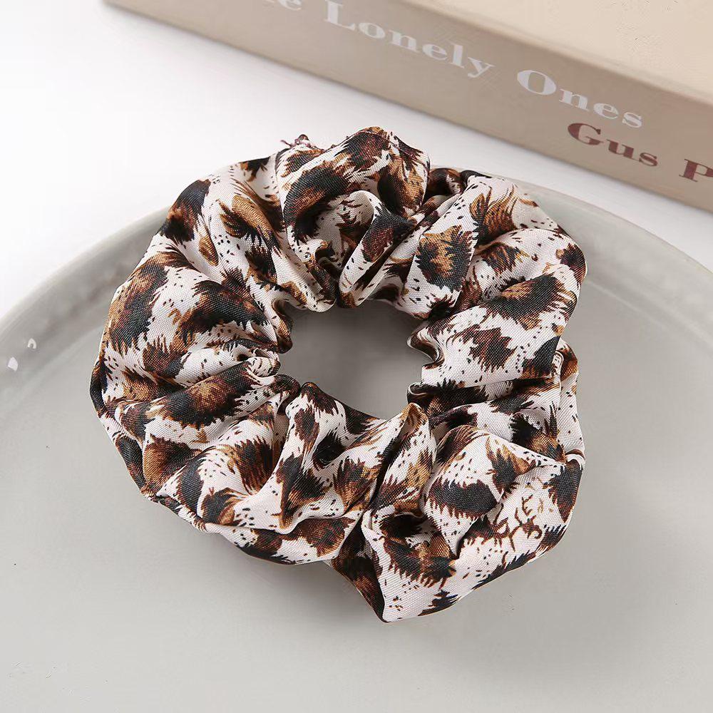 Durable High Elasticity Leopard Print Scrunchie for Adults