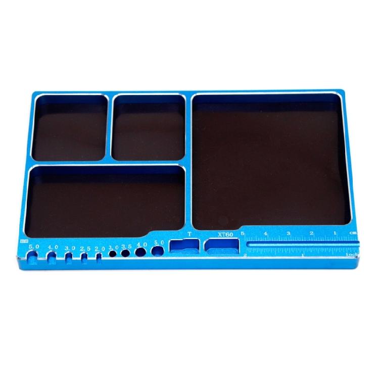 Screw Storage Tray Aluminum Alloy Screw Tray with Magnetic for RC Model Phone