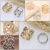 1/4Pcs Alloy Circle Scarves Brooch Pins Metal Heart Hollow Out Silk Scarf Buckle Ring Clips For Women Girls Clothing Accessories