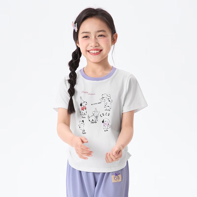 Girls' Cartoon Print Short-Sleeve T-Shirt