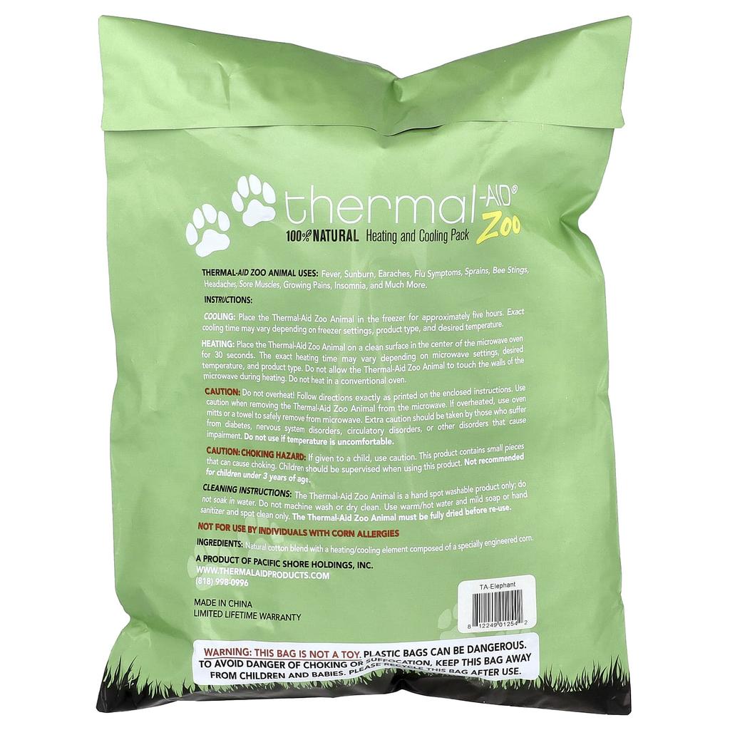 Thermal Aid, Heating and Cooling Pack, Main Elephant, Tiny, 1 Pack