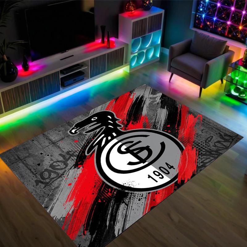 SC Freiburg FC Design Crystal Velvet Carpet Cozy Non?Slip Printed Rug For Bedroom Living Room Entrance