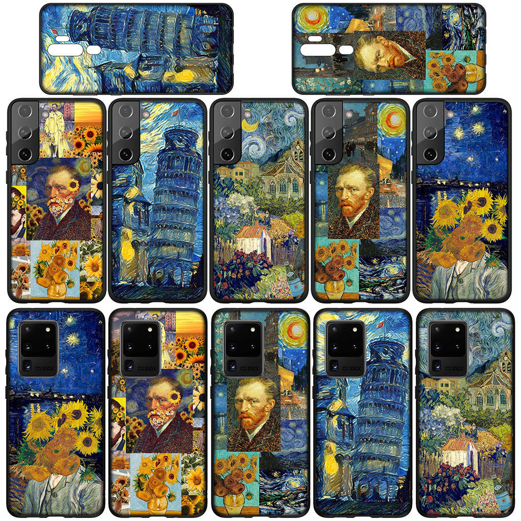 Phone Case for Samsung Galaxy S25 S24 S23 iPhone 16 15 Xiaomi Redmi Note 14 13 12 16E X 11 Pro Max OPPO Moto A3 Huawei Design Sunflower Van Gogh Cover