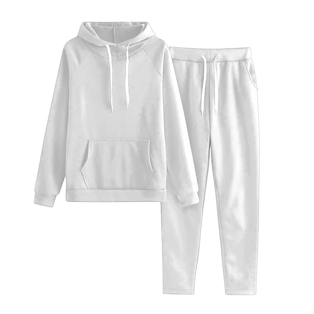 Children's Solid-color Loose Sweatshirt And Sweatpants Casual Sportswear Set