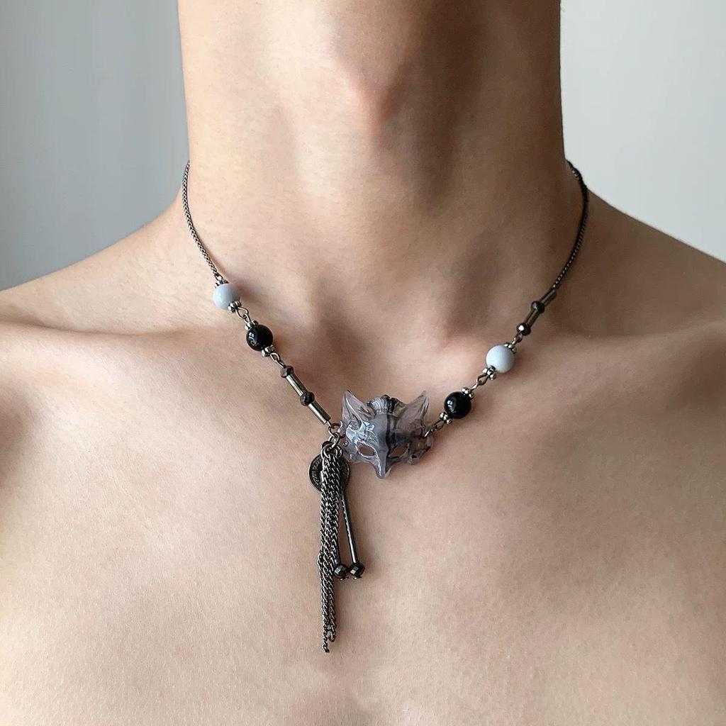 Starburst Double Layer Men's Necklace: Trendy, Light Luxury Hip Hop Style, Unisex Clavicle Chain