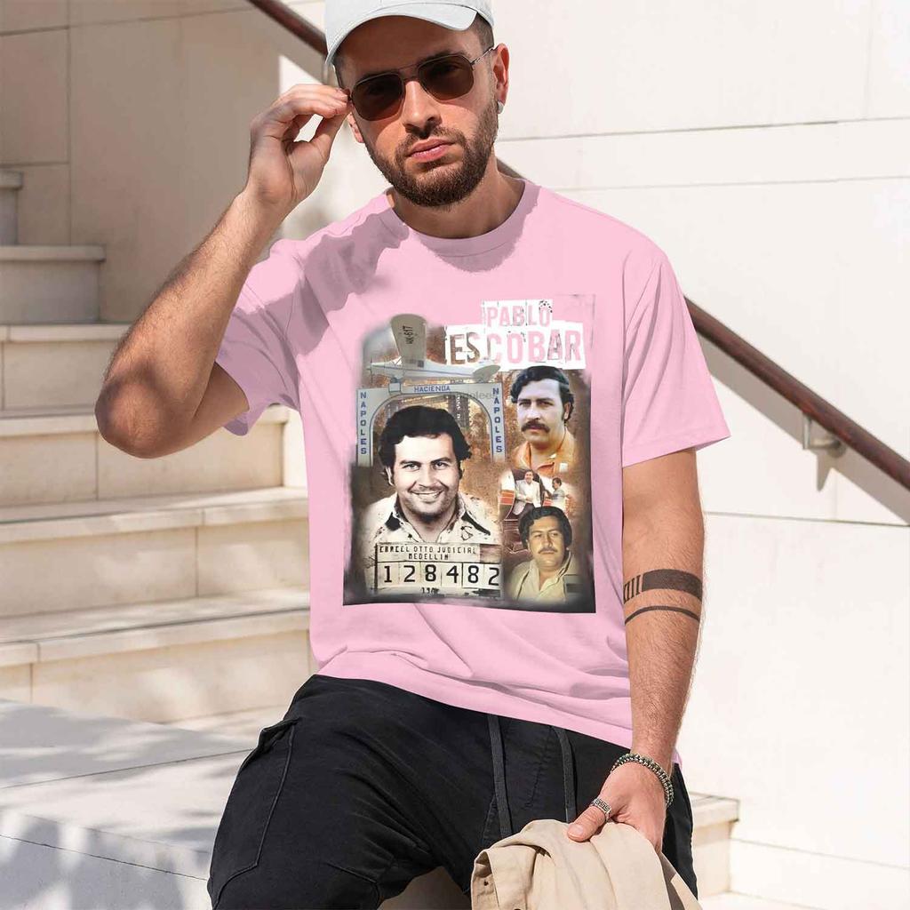 Graph Design Unisexs Tshirt Pablo Escobar Theme Summer Casual Wear For Fans Of History And Figures 2026 New Model Shortsleeve Cr