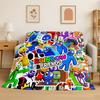 Game R-Rainbow Friends Cartoon Flannel Blanket Soft Warm Throw Blanket for Bedroom Living Room Bed Travel Camping Picnic Kid