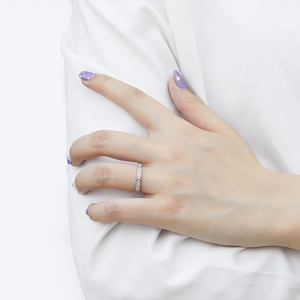 Lindon Classic 925 Sterling Silver  Zircon Ring Ladies Jewelry Wedding Promise Party Gift