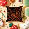 Halloween Grid Cushion Cover Soft Short Plush DoubleSided Printing Home Decor Machine Washable Pillow Case Gift