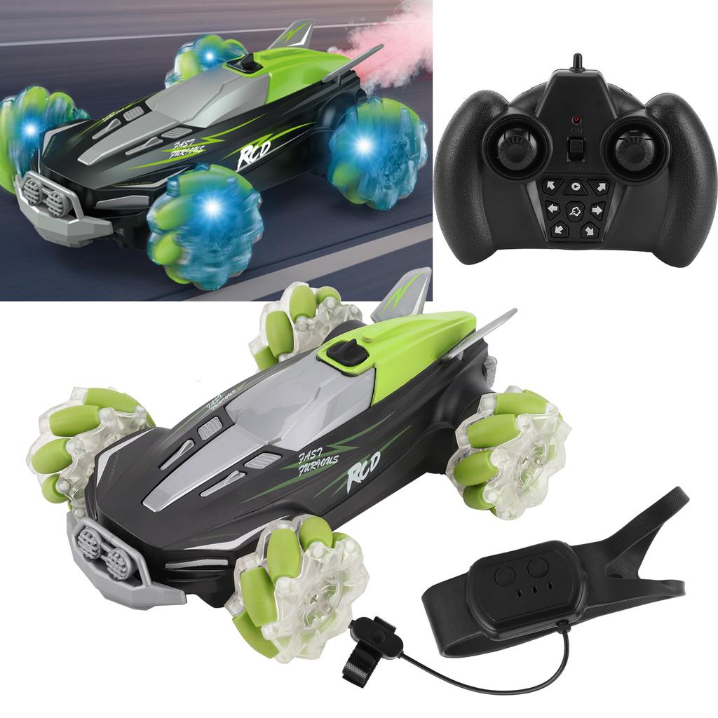 360 Degrees  Rotation Rechargeable RC Car 2.4G Electric Spray Drift Car with Dual Remote Control