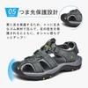 NEARDREAM Sports Stylish Amphibious Sandals for Outdoor Activities and Made of Genuine Size Men's Sandals, Hiking, Leather, Gray, 26.5cm