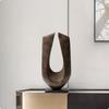 Tabletop Sculpture Abstract Geometric Weathered Decorative Ornament for Refined Aesthetic