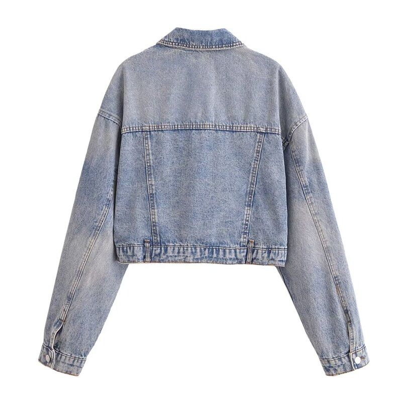 Fashion Style 2024 Summer New Women's Clothing Short Casual Pure Cotton Denim Jacket Coat 8197103