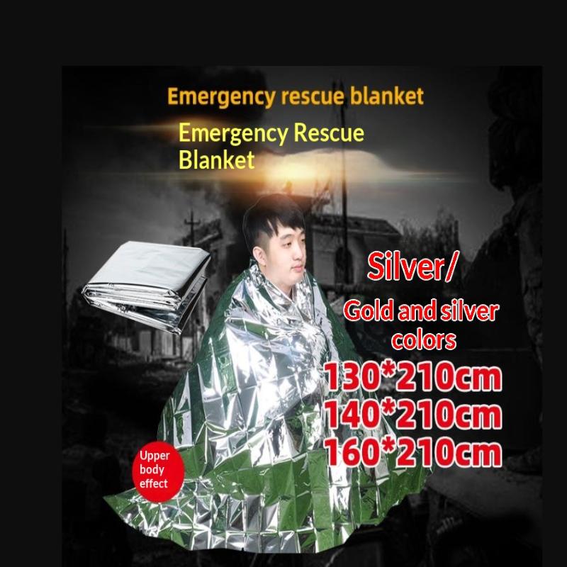 1/3/5Pcs Emergency Blanket Outdoor Survival First Aid Kit Windproof Insulation Lifesaving Pet Foil Thermal Military Rescue Blank