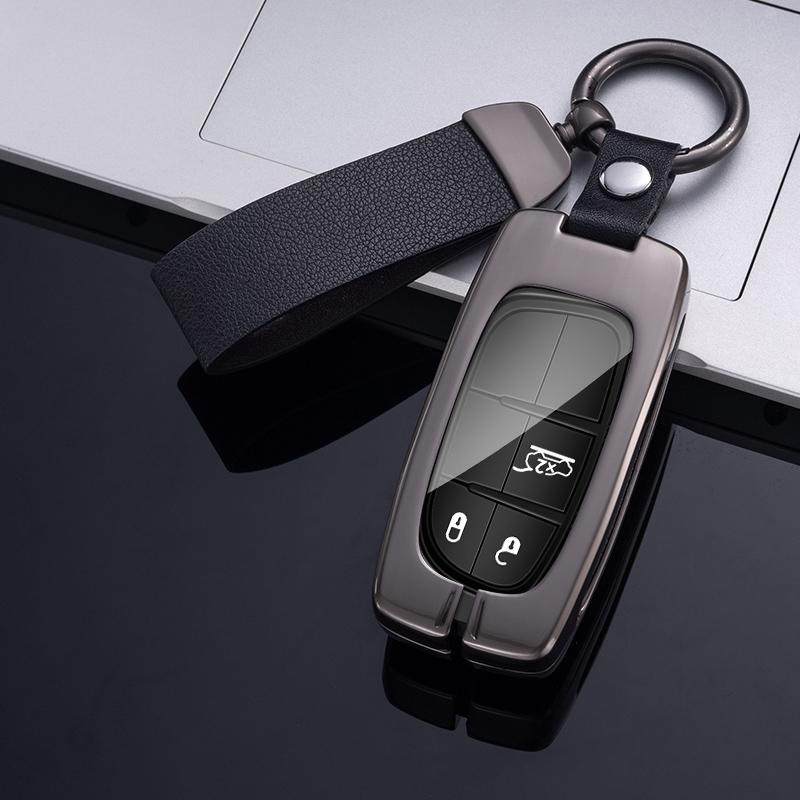 Metal Car Remote Key Case Cover Full Protection For Jeep Wrangler JL TJ Gladiator JT 2018 2019 2021 For Jeep Grand Cherokee Renegade Compass