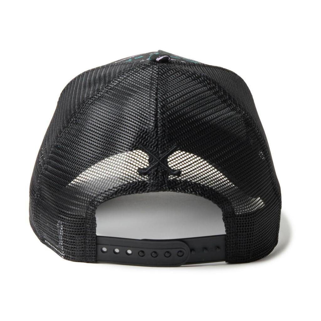 New Era Golf 9FORTY A-Frame Trucker Mesh Cap Script Logo Splash Black - Breathable Snapback, MICROERA Band, Size FREE Approx. 56.8-60.6cm, Unisex