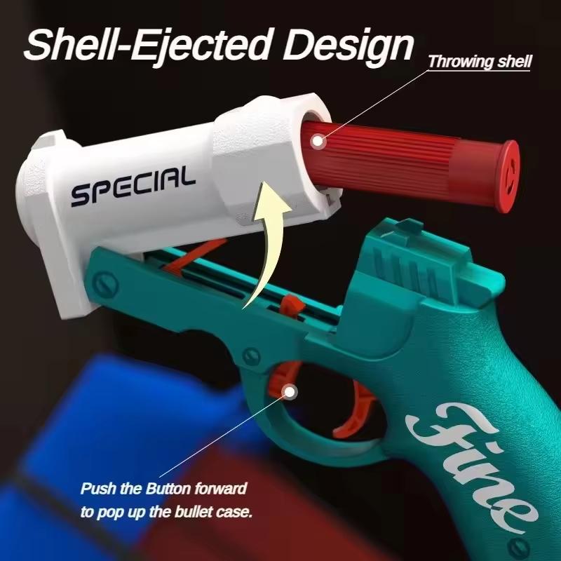 Soft Bullet Launcher Mini S686 Toy Gun Airsoft Foam Bullet Blaster for CS Outdoor Play Children's Pistol