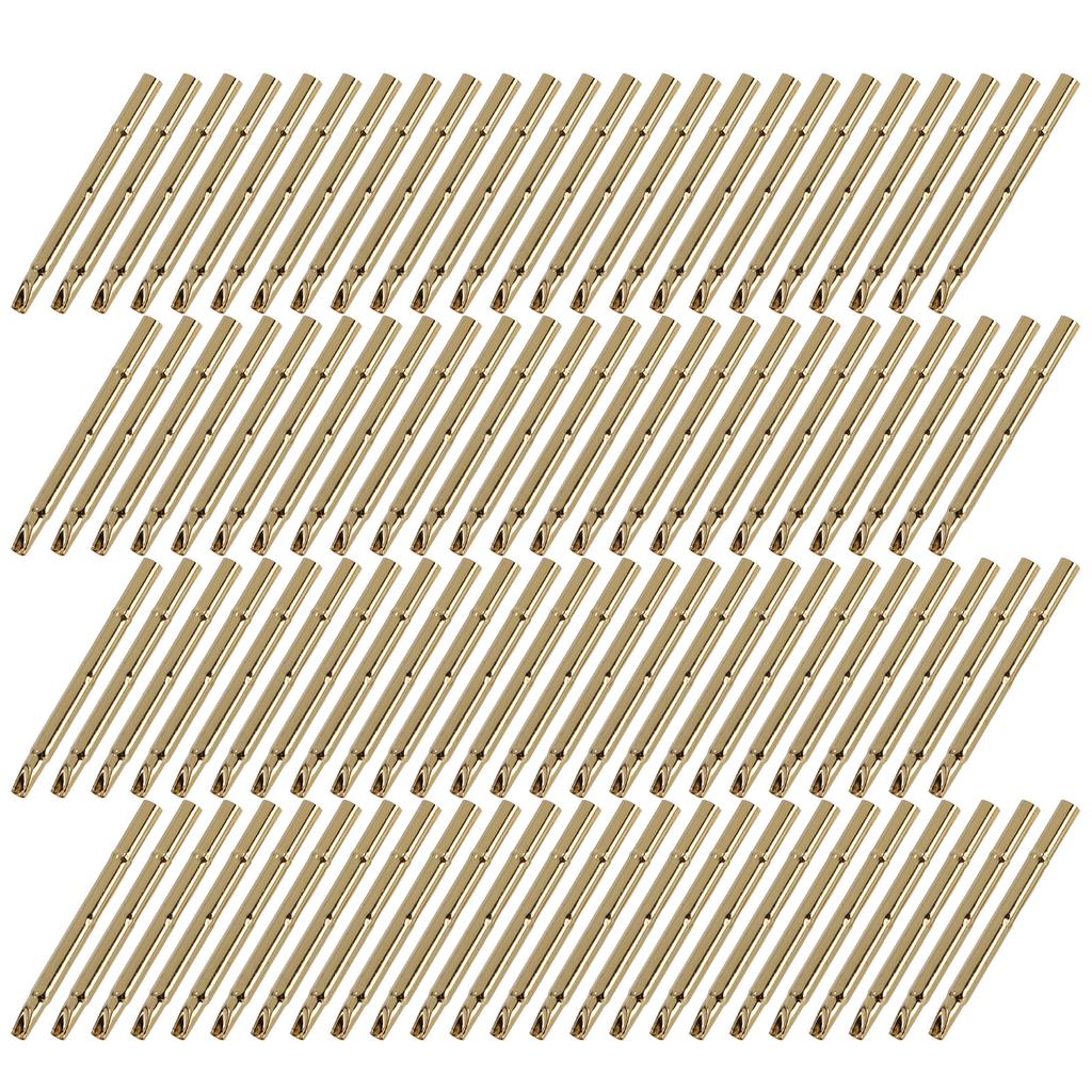 100Pcs Spring Test Probe Sleeve Brass 2.4mm Accessory Set Kit for P125 Series Pin R125‑4S