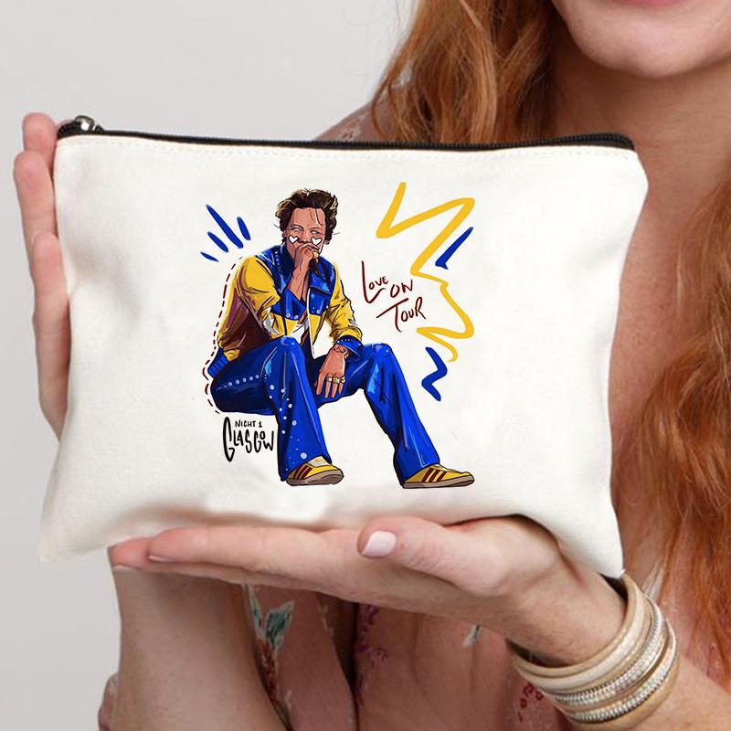 Love on Tour Pattren Cosmetic Bag HS Merch Makeup Case Travel Toiletries Organizer Harry's House Storage Make Up Pouch Pencil