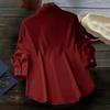 Women Autumn Long Sleeve Single Breasted Blouse and Shirts Candy Color Button Solid Shirts Tops