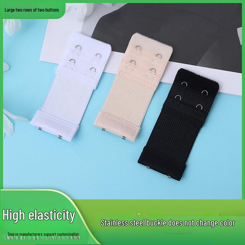 Roestvrijstalen BH Rugverlenger Gesp - Elastische 2-Rij 2-3-4-Knops Aansluiting