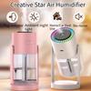 Praktischer 280ml rotierender Luftbefeuchter, mit projiziertem Sternenhimmel und einstellbarem Sprühnebel, USB-Aufladung, geeignet für Auto, Zuhause und Büro