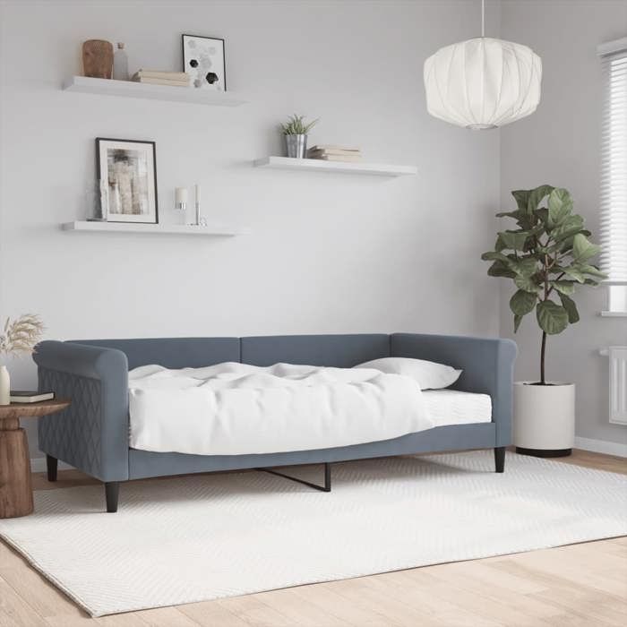 VidaXL Daybed with Mattress, Sofa Bed, Guest Bed, Bedroom Furniture Living Room, Modern, Dark Grey 3197761