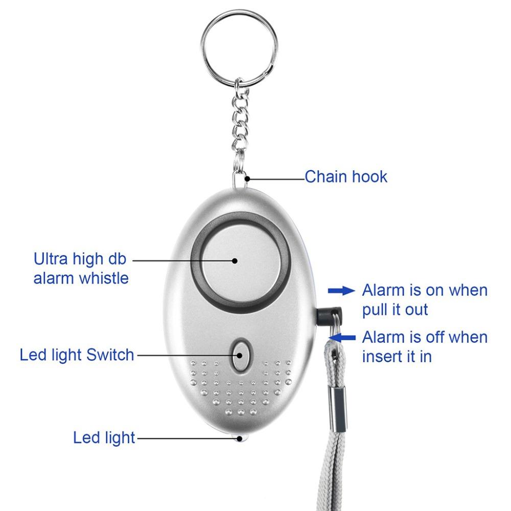 130dB Self Defense Alarm Anti-wolf Girl Child Women Security Protect Alert Personal Safety Scream Loud Emergency Alarm Keychain 3