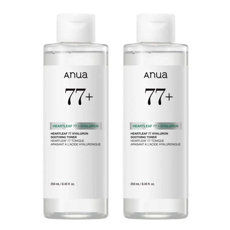 Anua Heartleaf 77% Hyaluron Hydrating & Soothing Toner 250ml (Double Set)