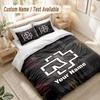 Custom Name Bedding Set 3 PiecesRammstein Print Duvet Cover + 2 Pillowcases Soft Bed Decor