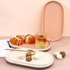 Rand Tablett Kostenlos für Dessert Serviertablett Teller Stapelbar Lebensmittel Küche Obst Essen Ovaler Teller Knochen Teller Schüssel Snack Glatt Wiederverwendbar