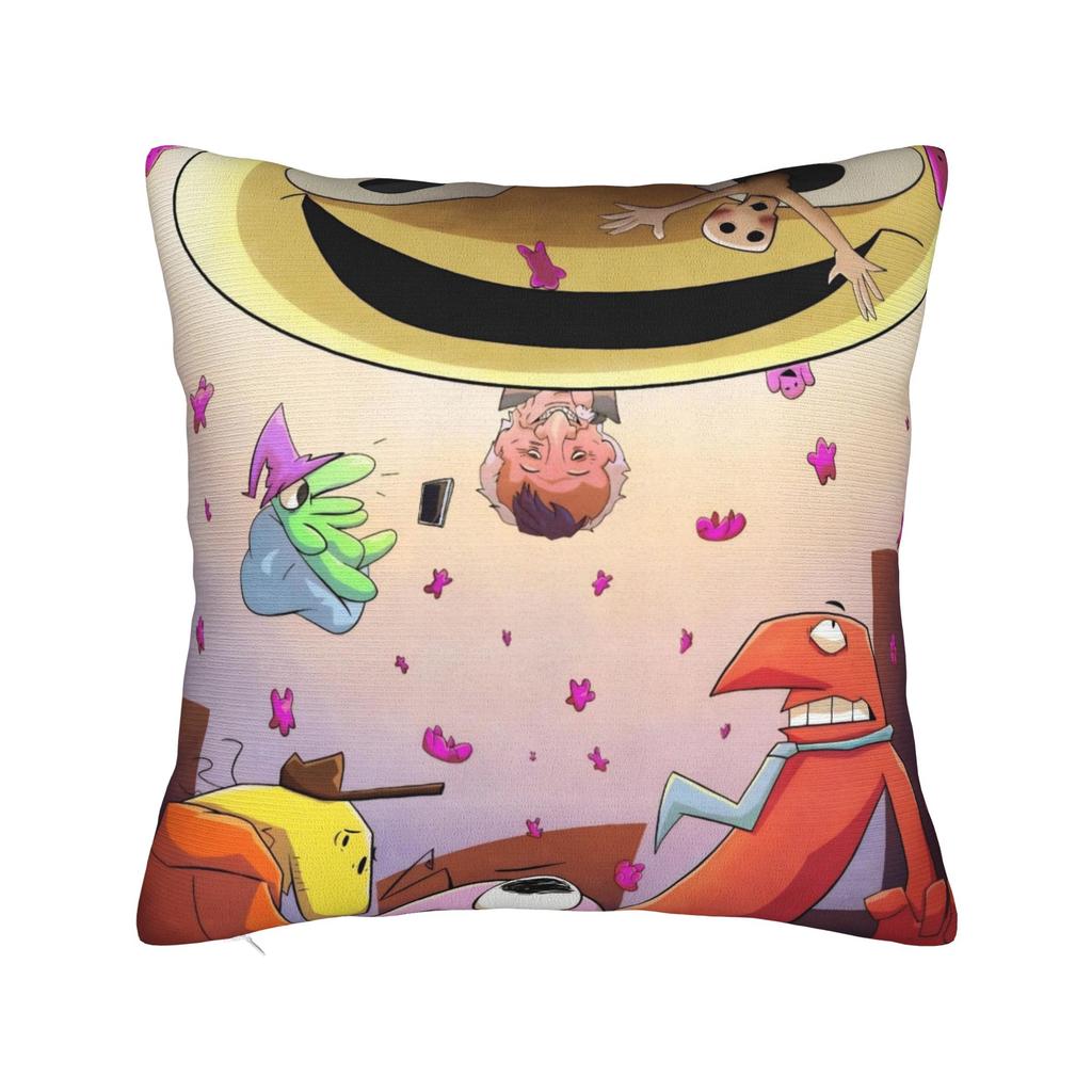 Smiling Friends Pim and Charlie Pillow Cover Printing Cushion Cover Decorative Throw Pillow Case Cover Home Multi-Size