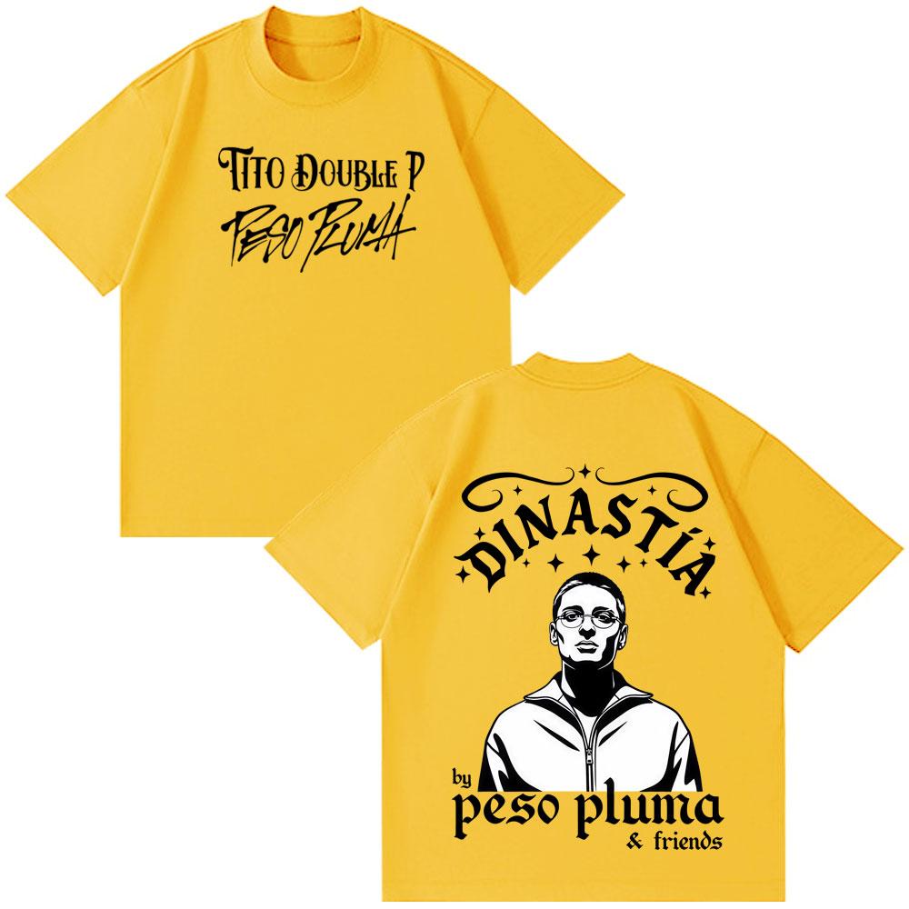 Peso Pluma Dinastia TOUR 2026 Print Tees Men Women Fashion Clothing Tshirt Shortsleeved Cotton Loose Casual Tshirts Fan Gifts