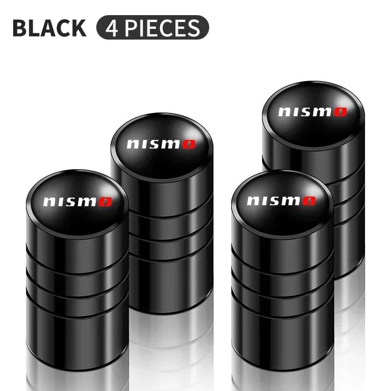 4pcs Metal Car Badges Wheel Tire Valve Caps Auto Accessories For Nissan Nismo Note Armada Pulsar Pathfinder X-Trail Qashqai