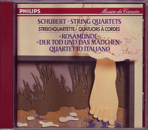 CD ФРАНЦ ШУБЕРТ QUARTETTO ITALIAN Розамунда Смерть и Дева 4263832 Philips 1990 Европа Классика Б/у