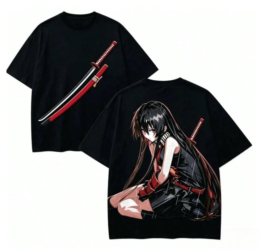 2026 Summer Hot Sale Akame Ga Kill! Anime T-Shirt Y2k Unisex Harajuku Hip Hop Punk T-Shirt Streetwear Casual Oversized T-Shirt