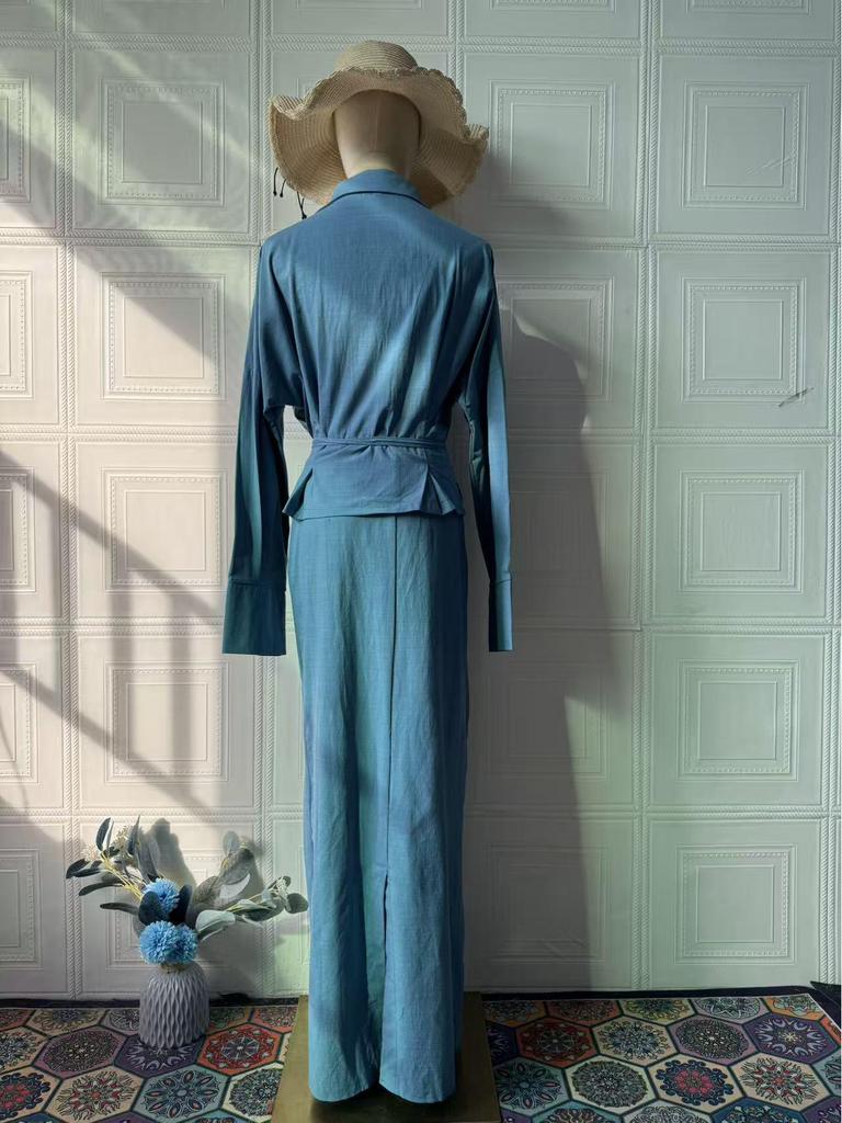 Elegant Long Sleeve Skirt Set: European & American Autumn Fashion 2025