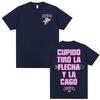 TINI Cupido Album Doppelseitiges Grafik-T-Shirt Latin Pop-Sänger Oversized Schwarz Unisex Freizeit Baumwolle Damen und Herren T-Shirts