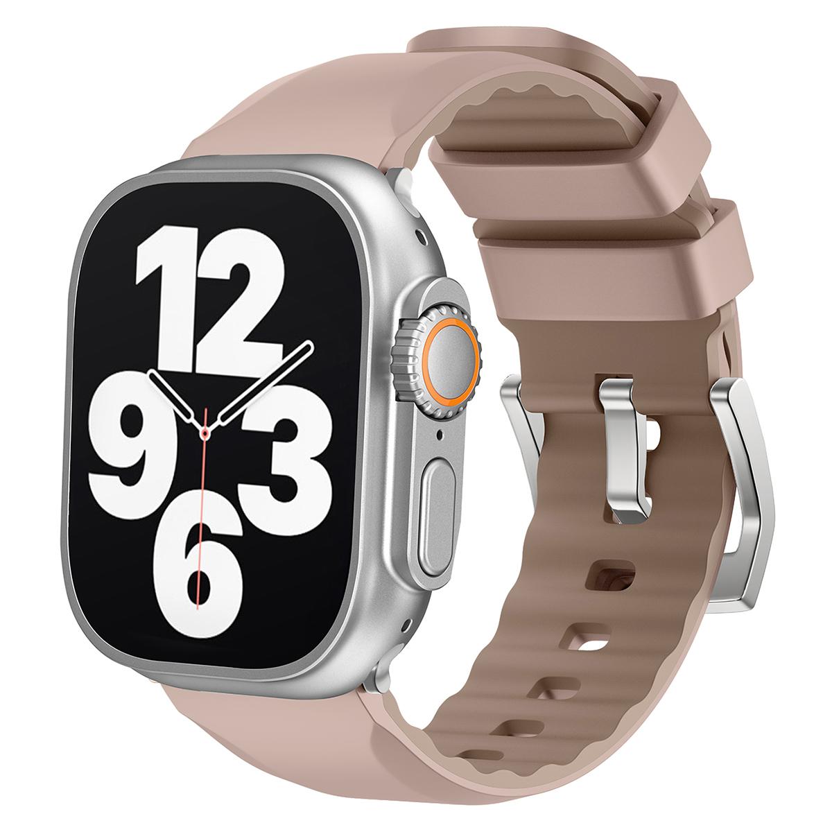 

For Apple Watch Series 10 42mm/9 8 7 41mm/SE (2023) SE (2022) SE 6 5 4 40mm/3 2 1 38mm Silicone Watch Band Matcha Green