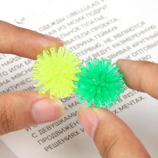 24Pcs 2.5CM Spiky Hedge Balls Mini Porcupine Balls Stress Relief Soft Small Massage