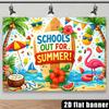 2D Planar Summer Vacation Theme Background Fabric, Made of Durable Polyester, Perfect for Indoor and Outdoor Celebration Events