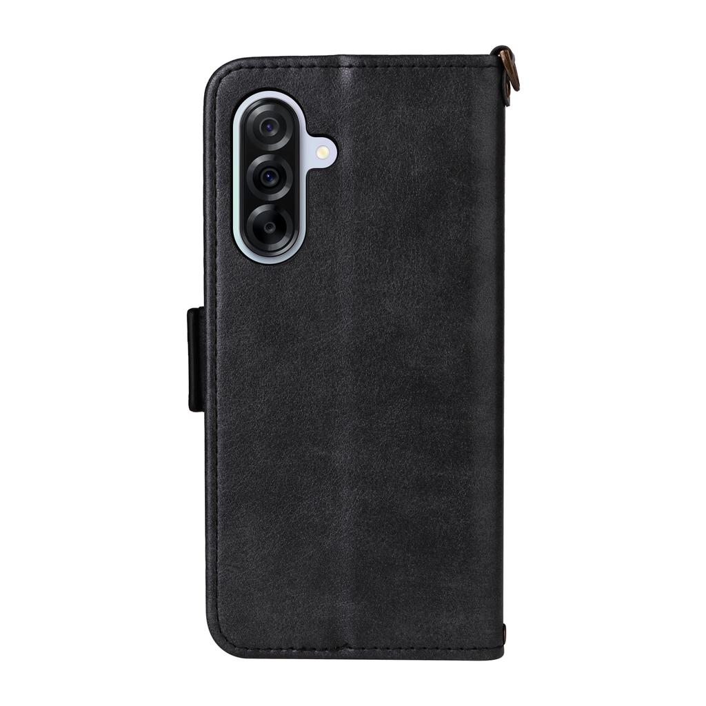 For Samsung Galaxy A36 5G Leather Case Magnetic Closure Wallet Stand Phone Cover with Crossbody Strap