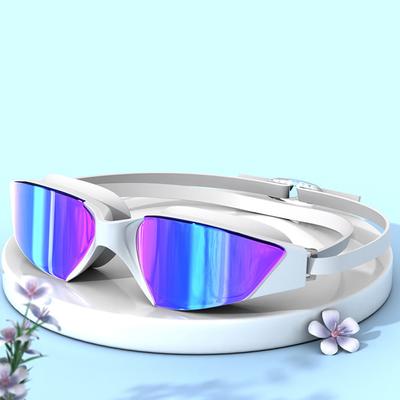 Schwimmbrille für Erwachsene - 3D-Silikonringdichtung, gute Dichtigkeit, Weitwinkellinse, breite Sicht, UV-Schutz
