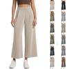 Women's High Waist Wide Leg Pants - Casual Trousers with Pockets, Fashionable Dress Pants for Work and Everyday, for Travel and Daily Wear