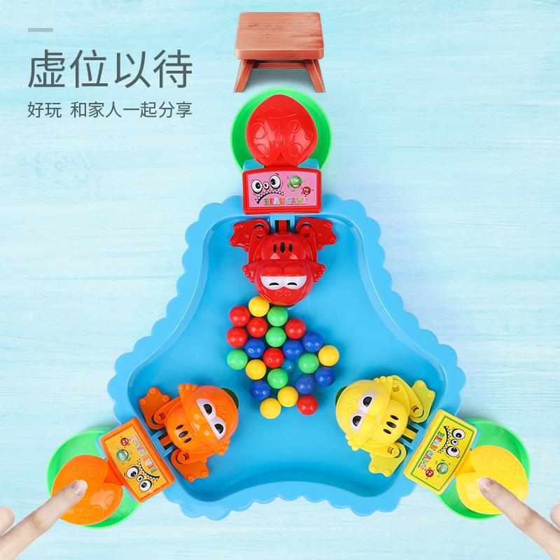 Children'S Educational Frog Eating Beans Toys, Fun Parent-Child Desktop Interactive Gluttonous Frog Bead Game