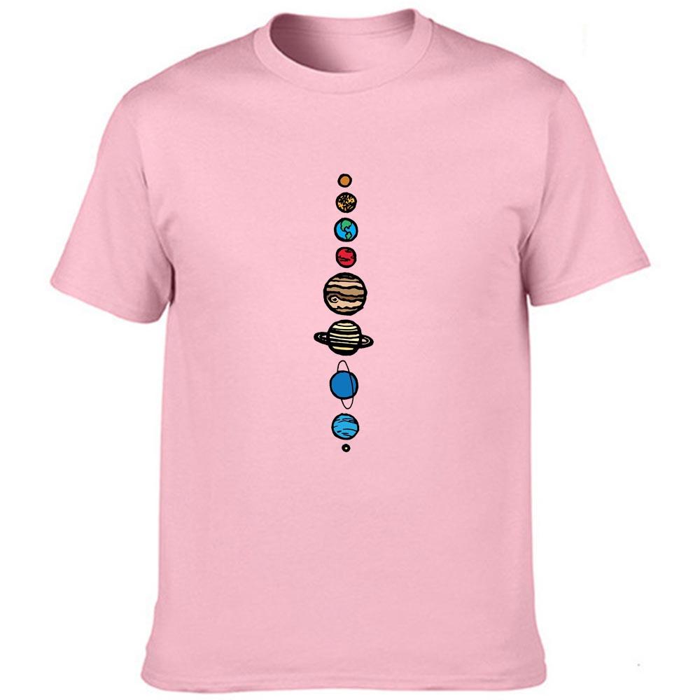Planeten Druck Herren S Lustiges Sommer T-Shirt Mode Kurzarm Streetwear Harajuku Grafik T-Shirts Herren