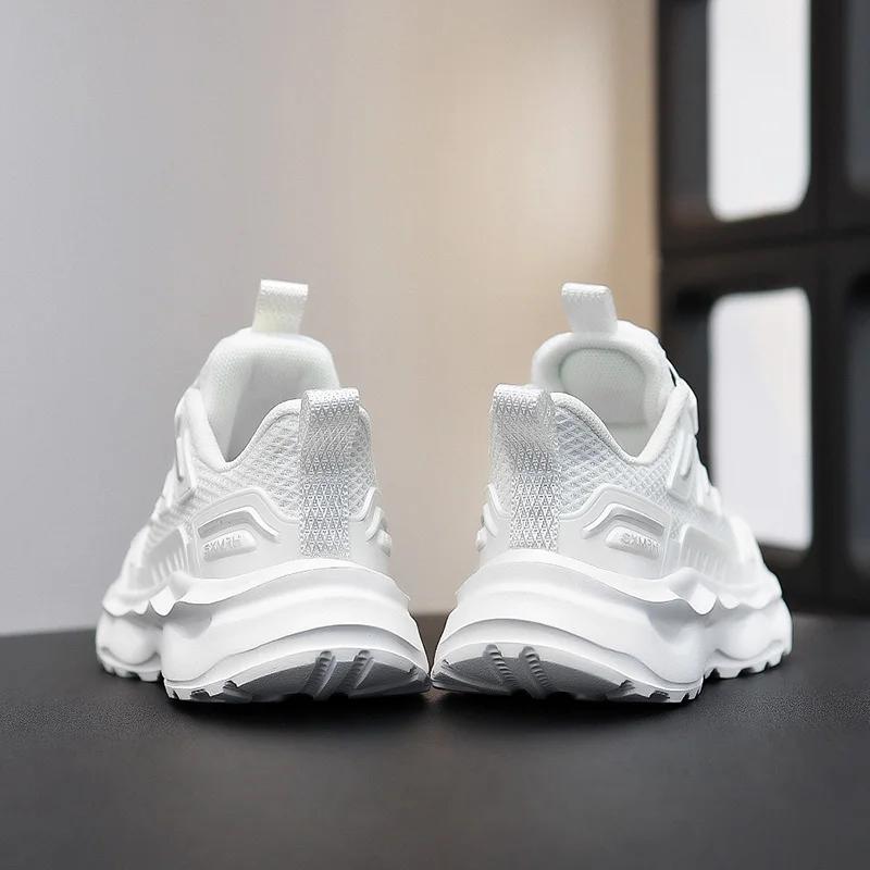 New mesh breathable small white shoes for boys and girls campus soft soled running shoes for middle school children and students