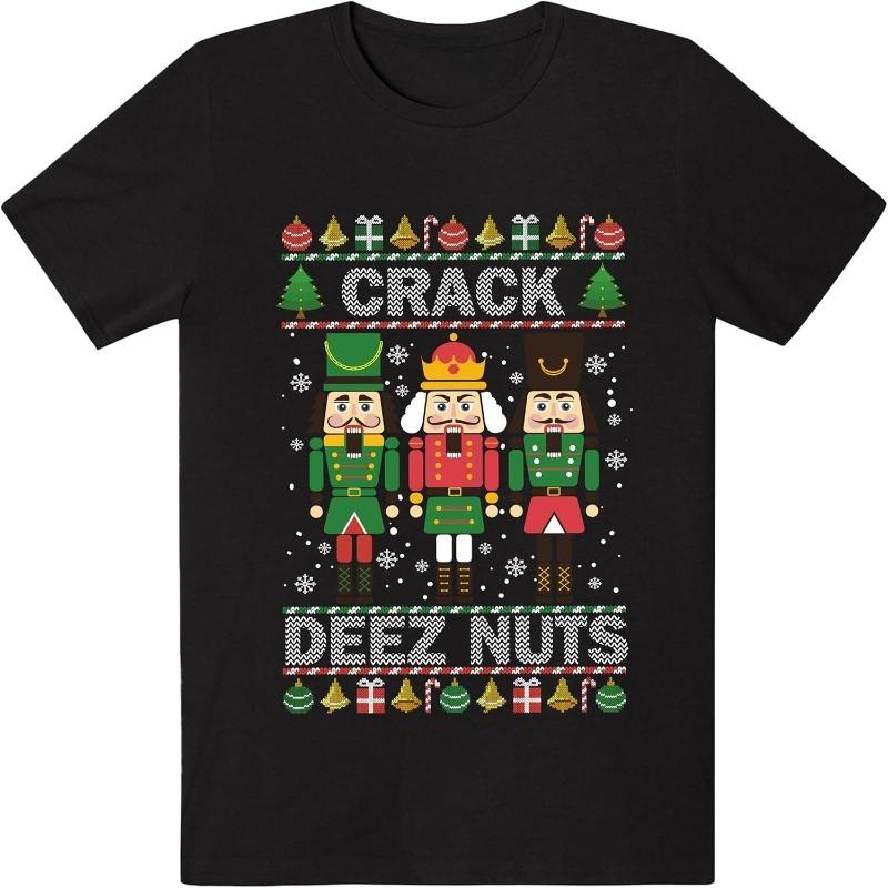 Arvilhill Unisexs Funny Christmas Cotton TShirt Novelty Xmas Short Sleeve Crew Neck All Seasons Casual Comfortable Utdoors Tees